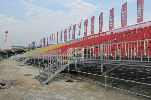 綠蛙斜梁式可拆卸拼裝看臺,臨時租賃看臺