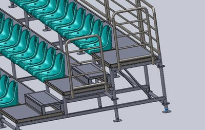 綠蛙菊花扣式可拆卸拼裝看臺