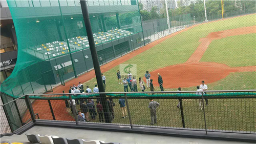 綠蛙看臺積極配合華南大區(qū)深圳棒球館項目