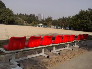 廈門(mén)鼓浪嶼風(fēng)景區(qū)體育場(chǎng)可拆卸看臺(tái)安裝完畢