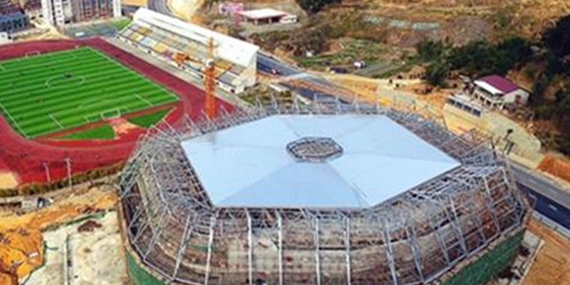 哇最為顯著！光澤縣室內(nèi)體育館室內(nèi)看臺全面完工啦