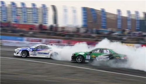 日本D1GP漂移大賽綠蛙看臺閃耀助威東莞賽場