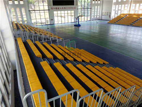 江西九江武寧二中綠蛙伸縮看臺(tái)